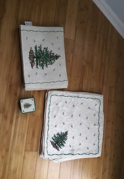 Christmas placepat cloth coasters vintage