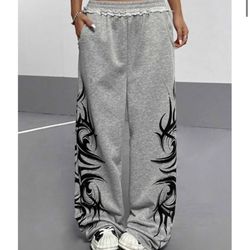 Sweatpants With Black Print 