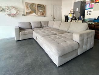 Sectioanal sofa Extra large 122inch, with pull-out bed and storage