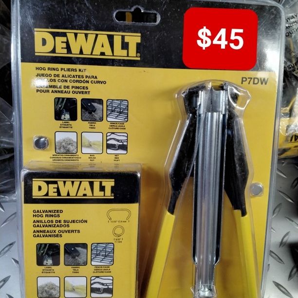 DeWalt Hog Ring Pliers Kit for Sale in San Bernardino CA OfferUp