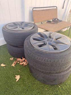 Tesla Wheels with Continental Tires Set of 4