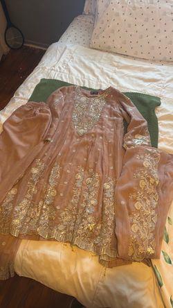 Dusty Rose Embroidered Salwar Kameez Set