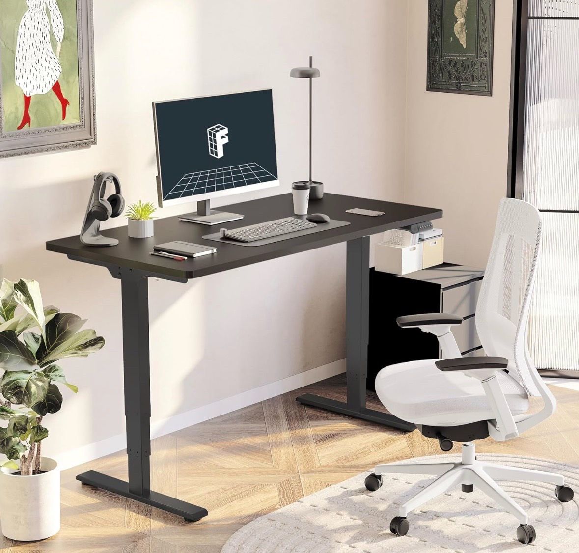 Amazing Deal! Sleek Flexispot Black Standing Desk 55” x 28”
