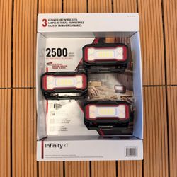 Infinity X1 Rechargeable Worklights 3-Pack 2500 Lumens