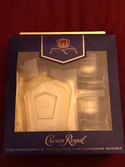 Box with 2 new glasses from crown royal