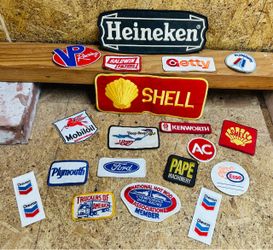 Vintage Large patch lot of 21. Beer, Gas, Oil, & Cars