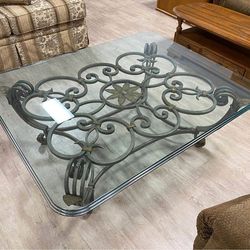 Coffee Table Antique Rustic Iron