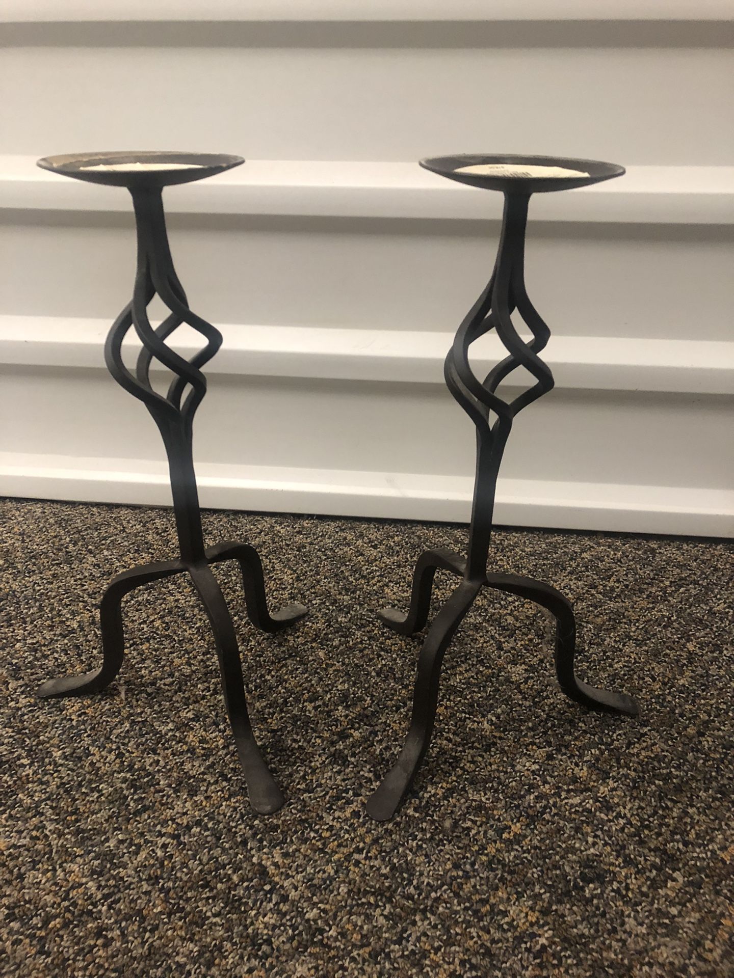 Wrought Iron Candlesticks