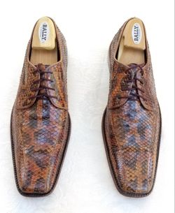 J M WESTON Exotic genuine reptile leather lace up oxford shoes * Size 10