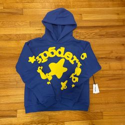 Blue Beluga Sp5der Hoodie