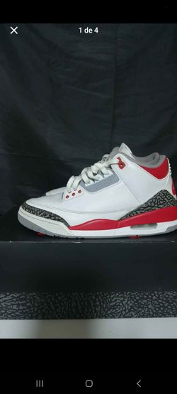 Air Jordan 3 Retro Fire Red Men Sz 9.5 W/Box