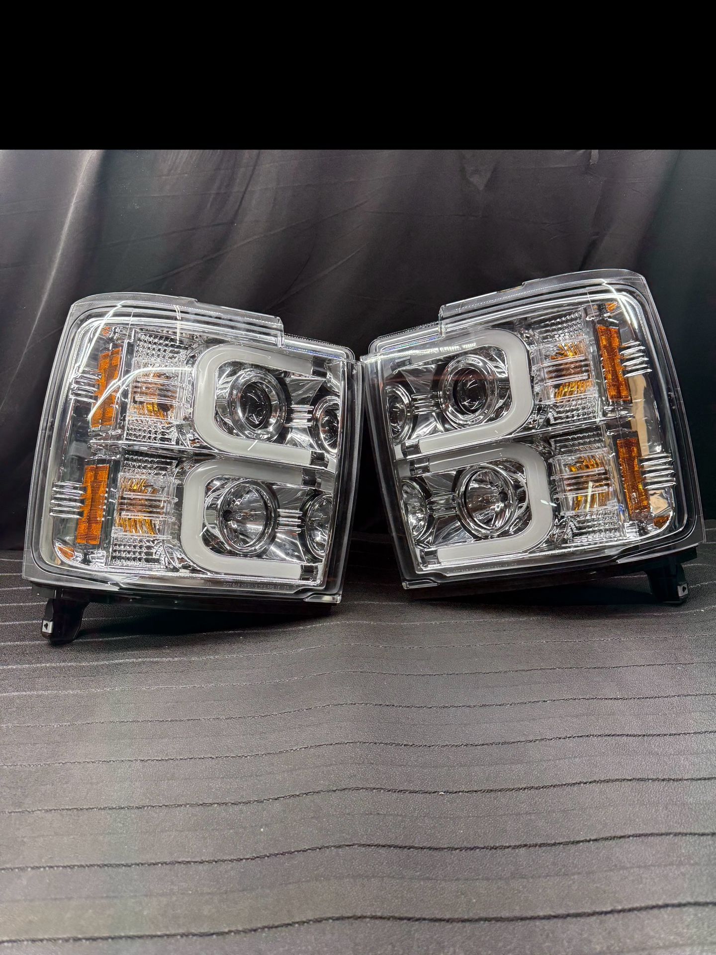 2015 - 2019 Chevy Silverado 2500 Headlights LED Chrome NEW