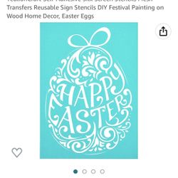 t Self-Adhesive Silk Screen Stencils Mesh Transfers Reusable Sign Stencils DIY Festival Painting on Wood Home Decor, Easter Eggs