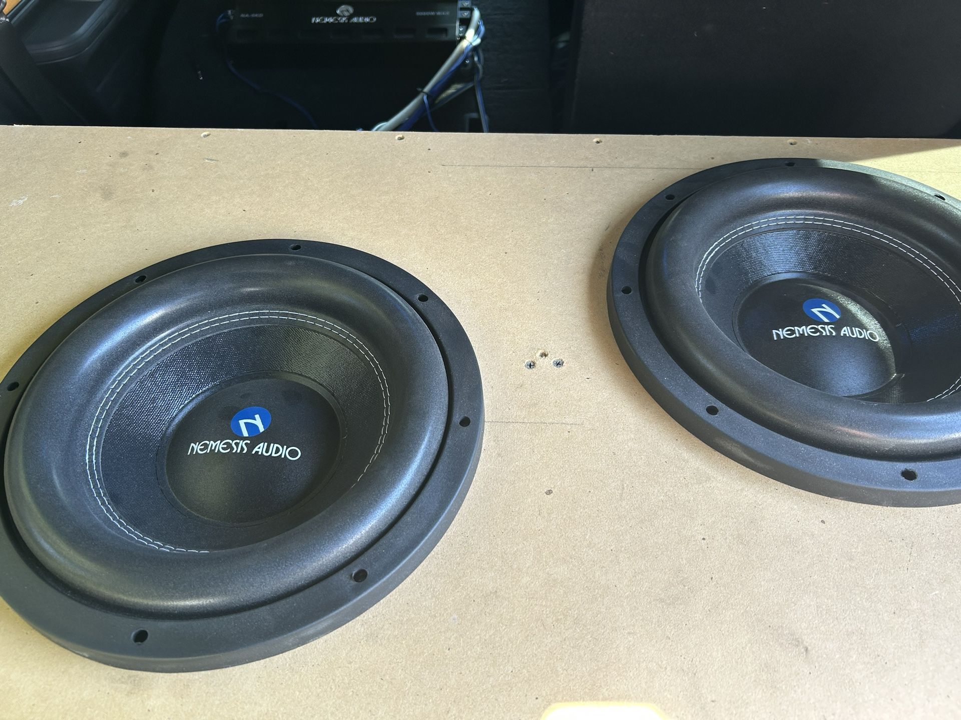 2/12 Nemesis Fierce 3000 Watts A Piece Rms With Custom Box 5000 Watt Nemesis Amp