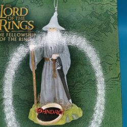 2001  Lotr Lord Of The Rings  Gandalf  Resin Ornament Fellowship Dept 56