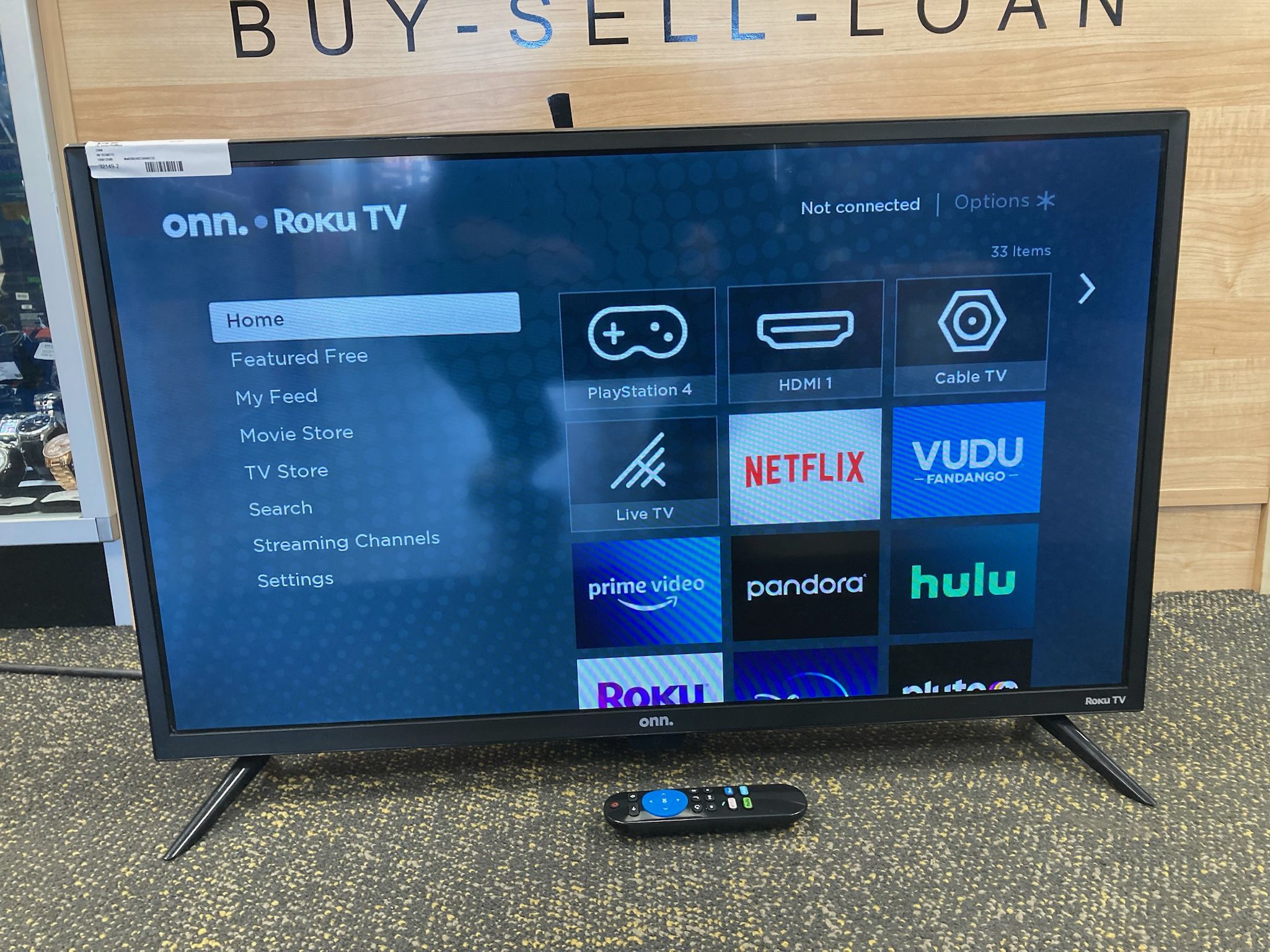 Onn. 32” Class HD (720P) LED Roku Smart TV (100012589) With Remote