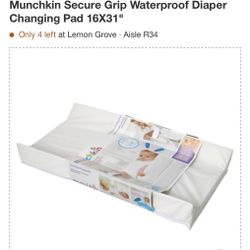Munchkin Secure Grip Waterproof Diaper Changing Pad