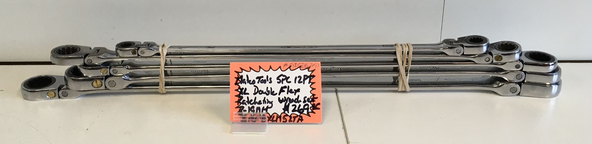 Matco Tools 5pc 12pt XL Double Flex Ratcheting Wrench Set 8-19mm SRFBXLM52TA