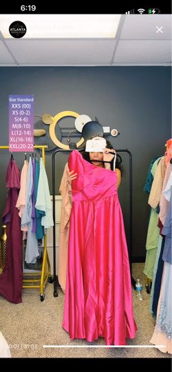Hot pink gown size 20