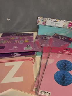 Party decorations pastel pink blue (new)