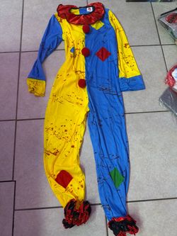 Scary Clown Halloween Costume Jumpsuit