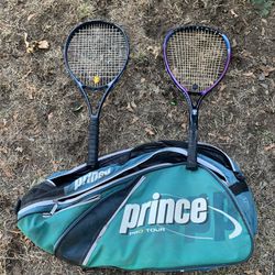 2 Tennis Rackets And Bag