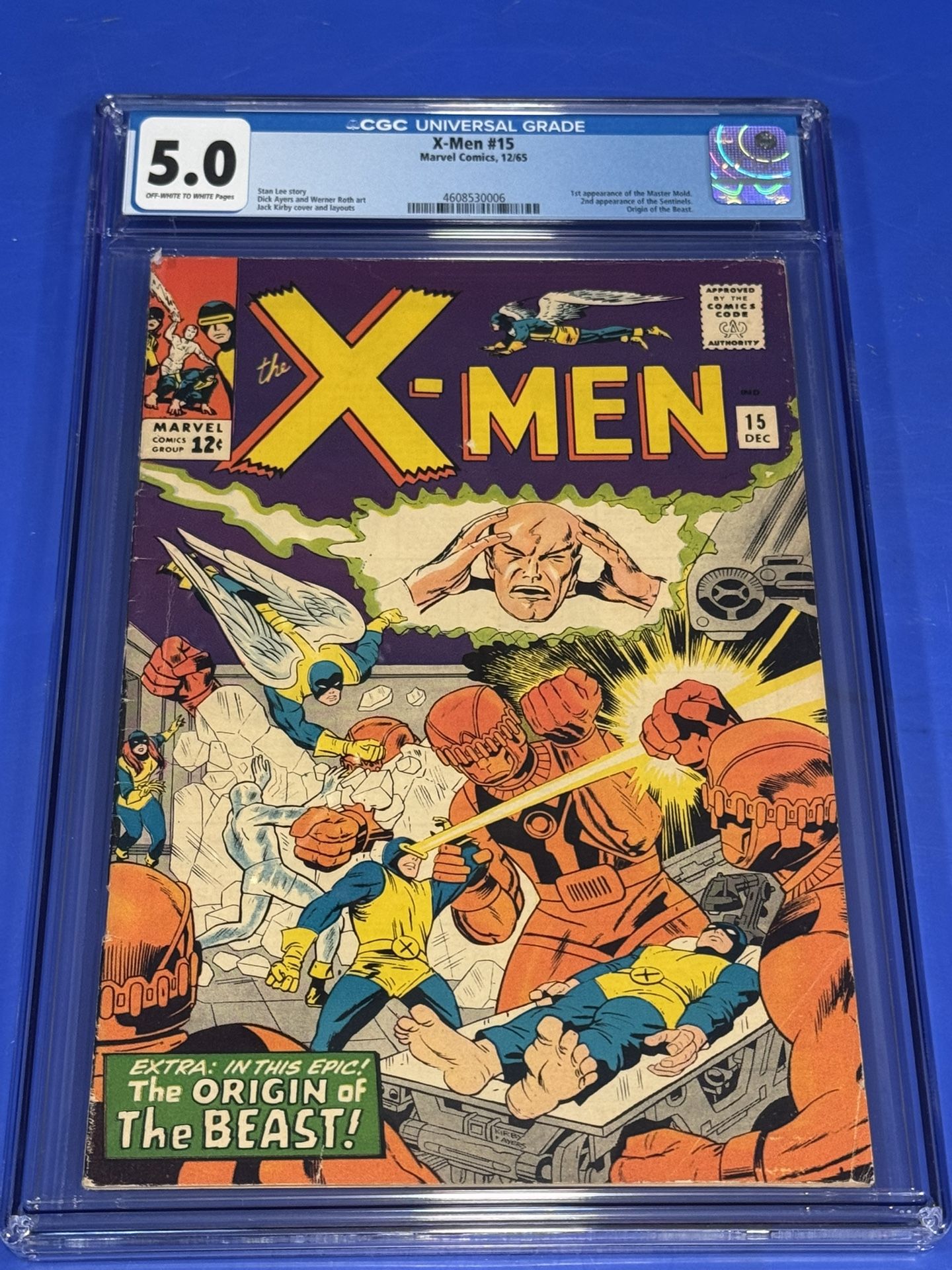 X-Men #15 CGC 5.0 1st Appearance the Master Mold Origin Beast Marvel Comic 1965