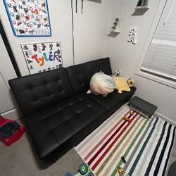 Faux Leather Futon