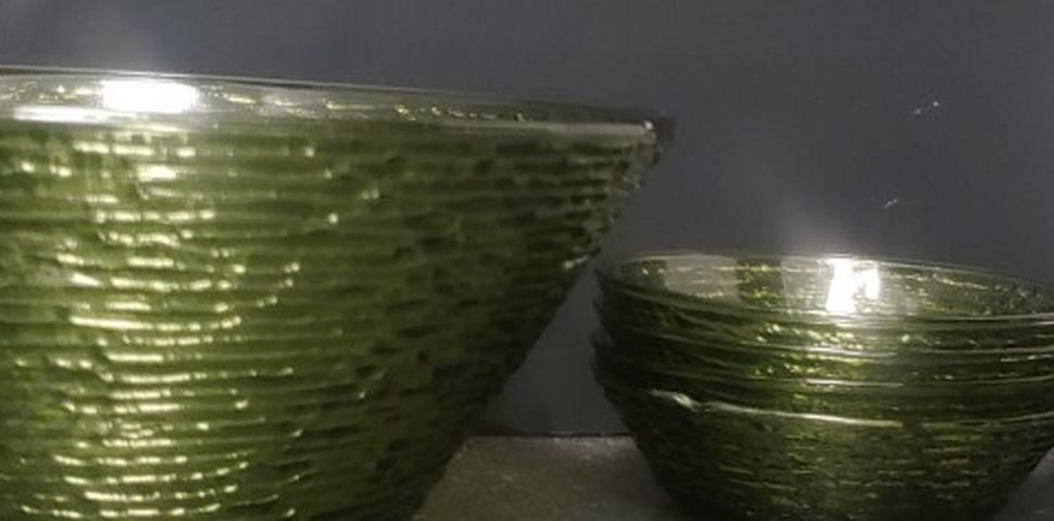 Vintage Glass Salad Bowls