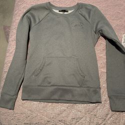 Womens Small Grey Under Armour Long Sleeved Fleece Lined Shirt 
