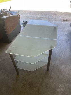 Three Story Glass Table