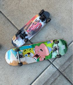Kids Graphic Skateboards – SpongeBob & Cars, Set of 2