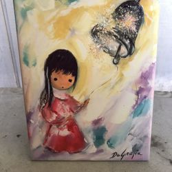 Decorative Art on ceramic tile by De Grazia