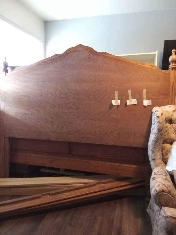 Solid Oak Cali King size Bed Frame