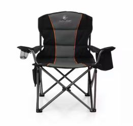 Oversized Folding Camping Chair With Cooler Bag