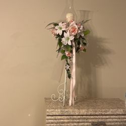 Floral Glass Candle Decor