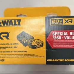 DEWALT 20-volt Lithium Ion Battery And Charger 