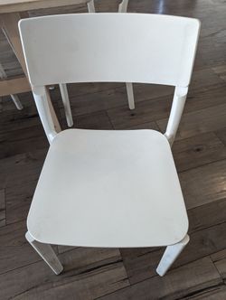 White Stackable Dining Desk Chairs