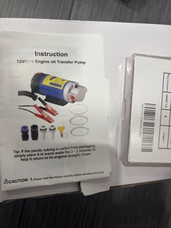 BRAND NEW 12V/24V Engine Oil Transfer Pump – Electric Oil Extractor – Complete Kit