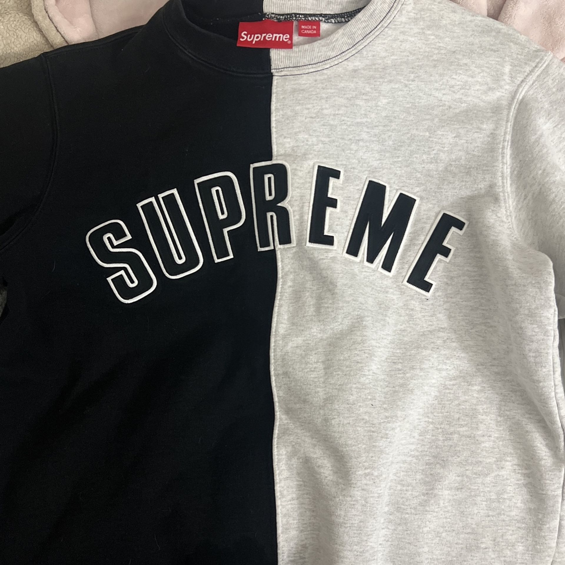 supreme split crewneck 