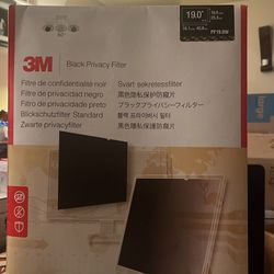 3M Black Privacy Filter 19 Inch