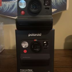 Black Polaroid camera 