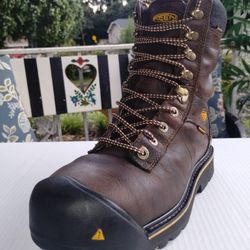 (Size-9.5) Men's, Great Shape, 8" Keen Abitibi Steel Toe Work Boots Waterproof 
 KEEN.Dry