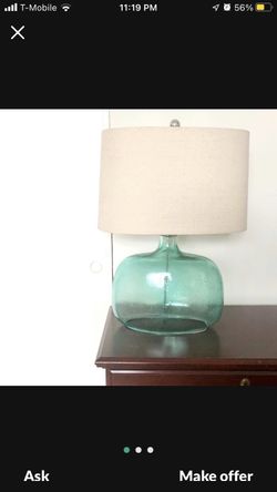 Teal Glass Lamp