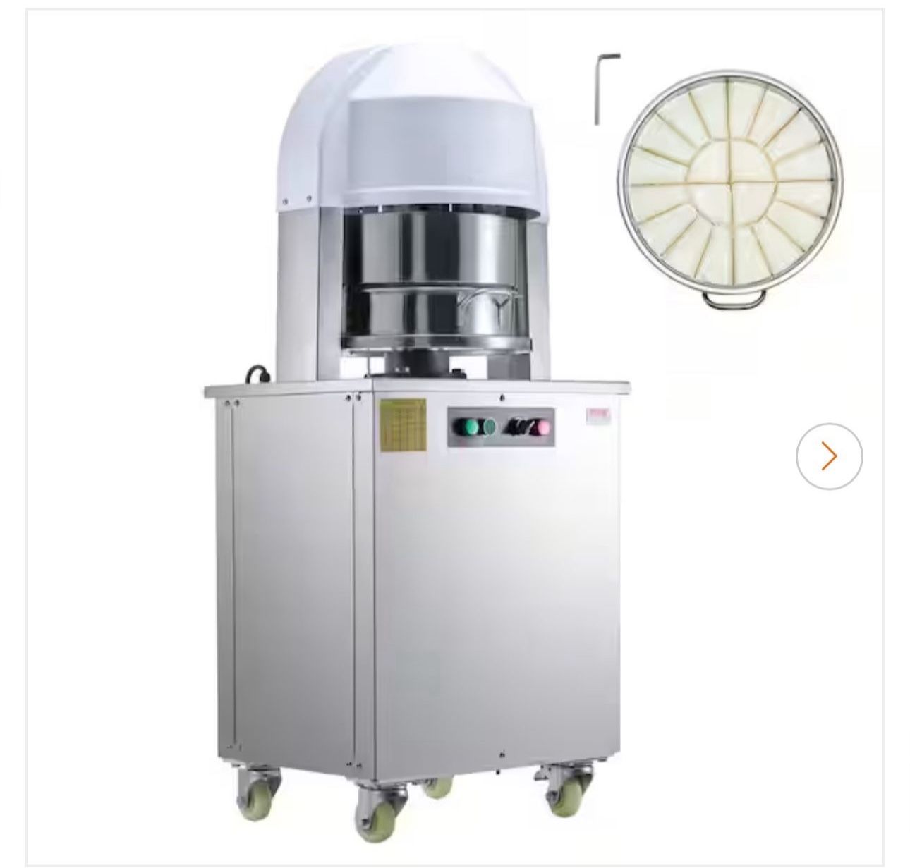 Electric Dough Divider Rounder 20-Piece Automatic Dough Ball Cutting Making Machine 2.12 oz. 9.17 oz. Equal Dough Cutter