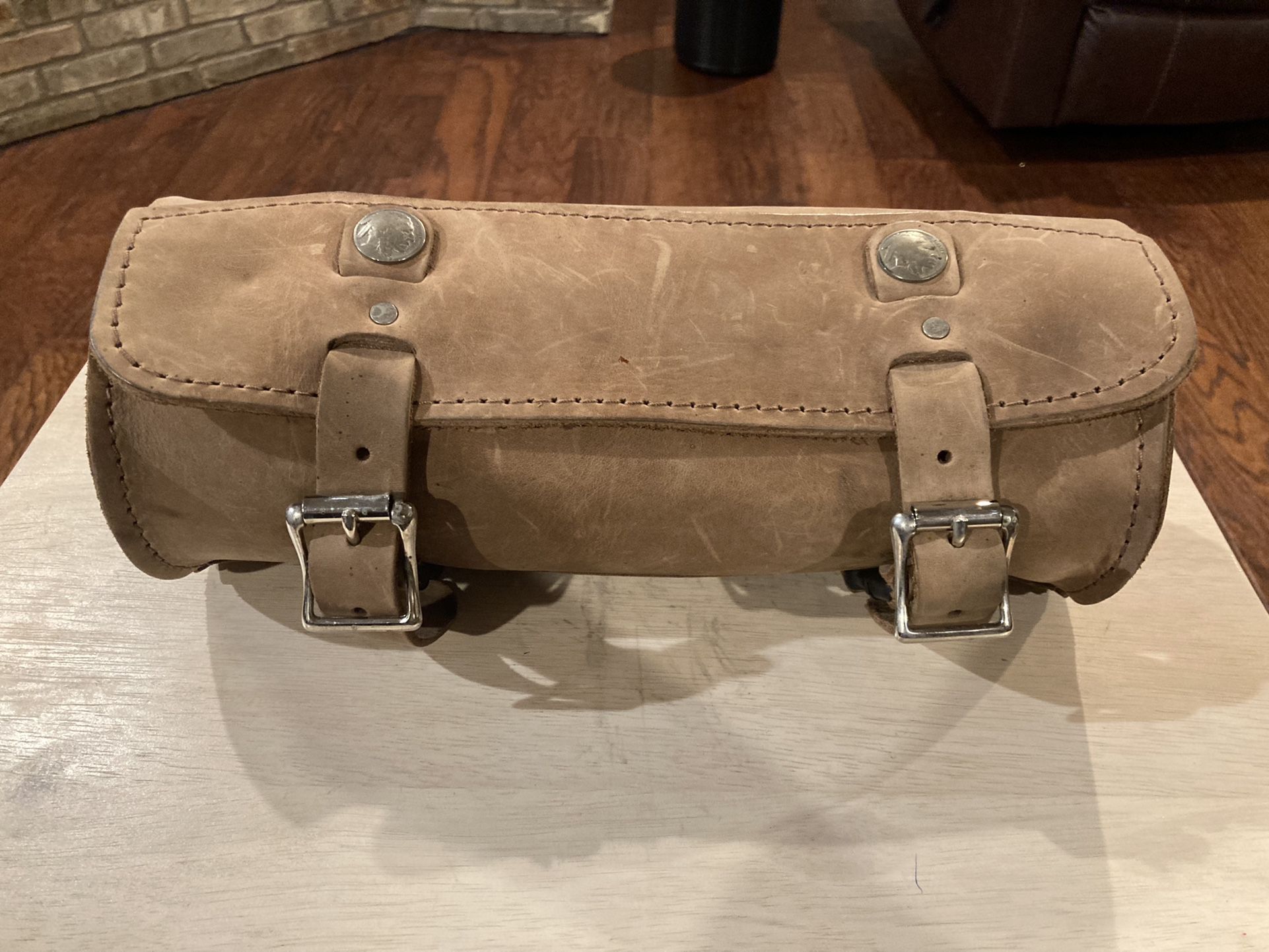 Leather Motorcycle Fork Bag