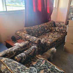 vintage sofa and love seat