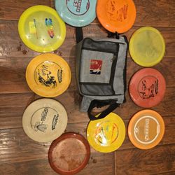Disc Golf Discs And Carrying Bag