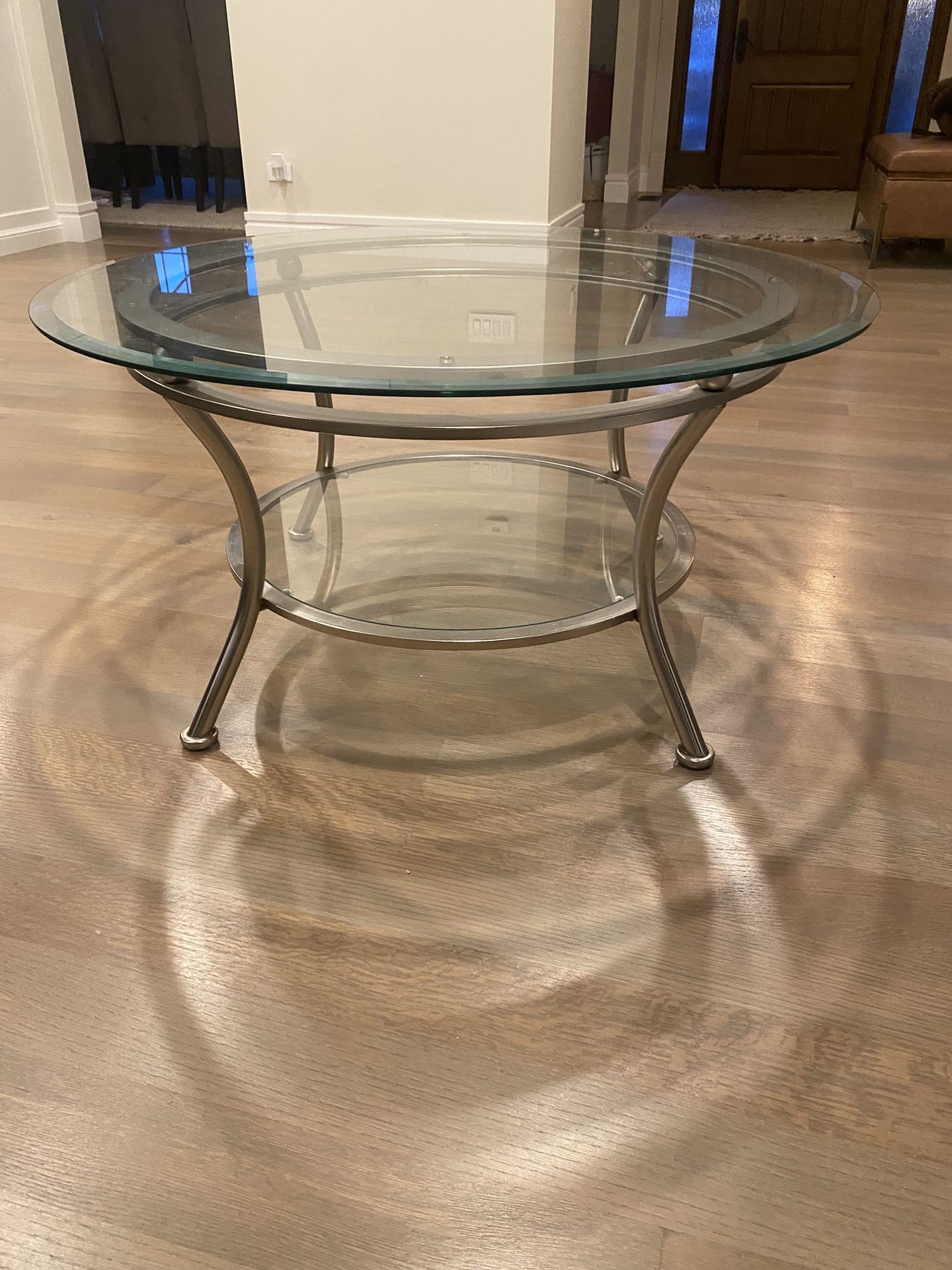 Glass Round Coffee Table 