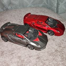 2 Lamborghini Sesto Elemento Pull Back Cars 7 Inch